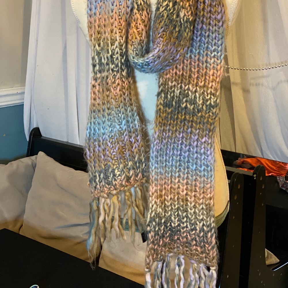Comfy fun colored knit scarf